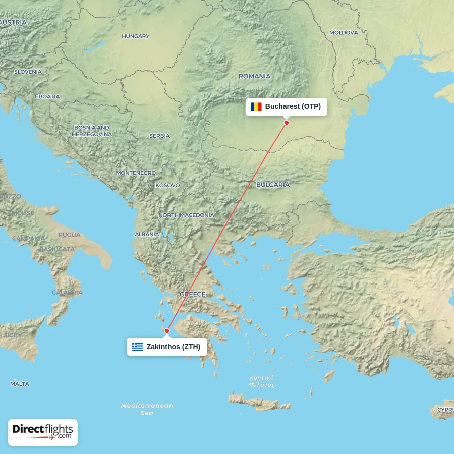 ZTH - OTP route map