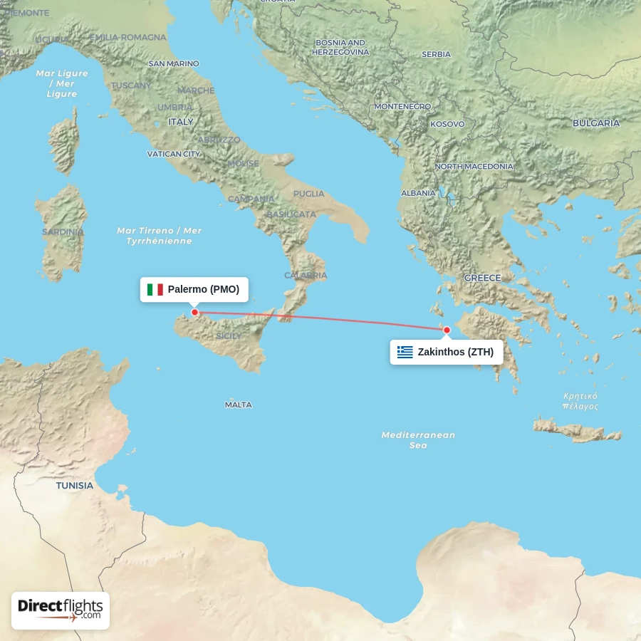 ZTH - PMO route map