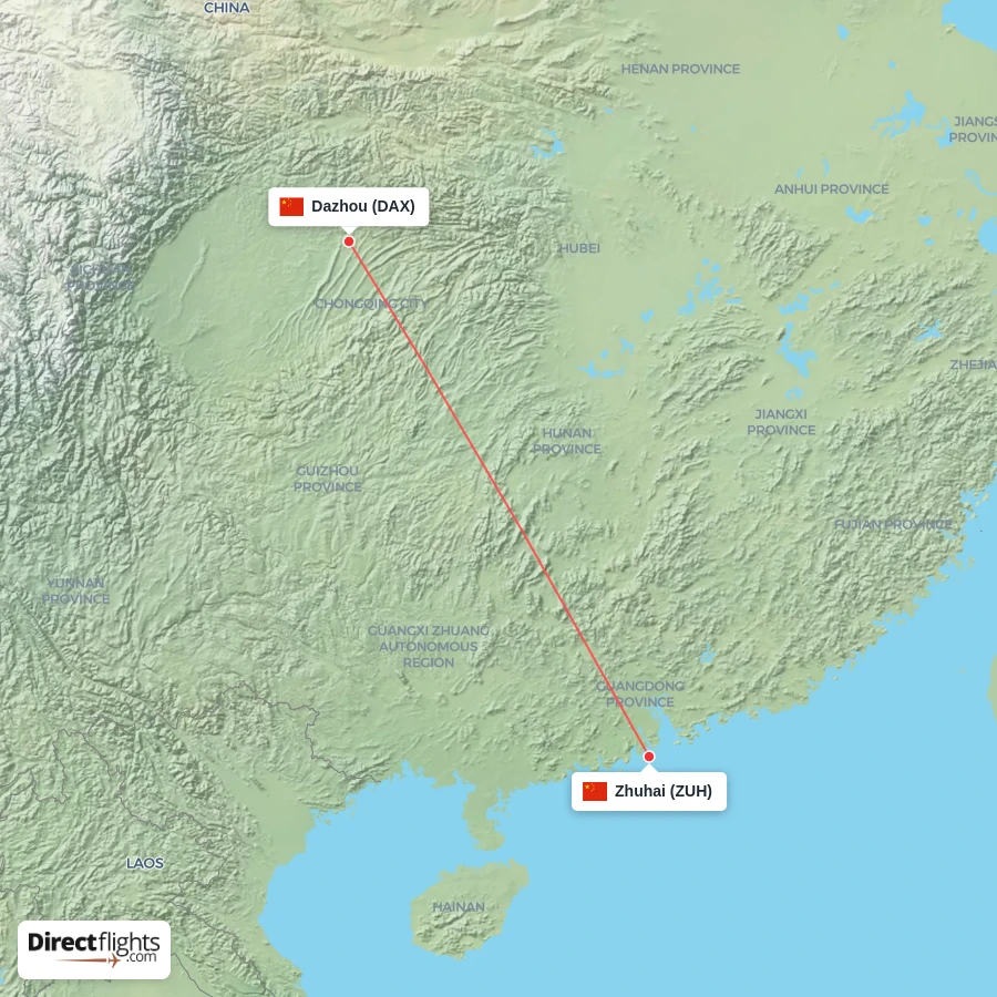 ZUH - DAX route map