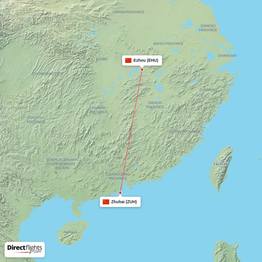 ZUH - EHU route map