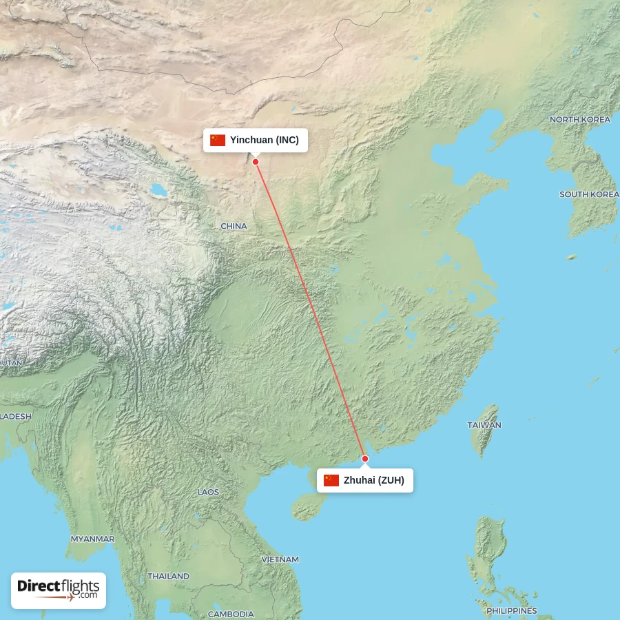 ZUH - INC route map