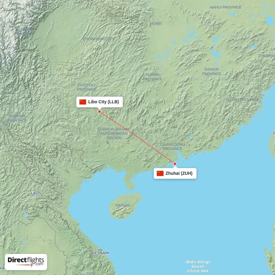 ZUH - LLB route map