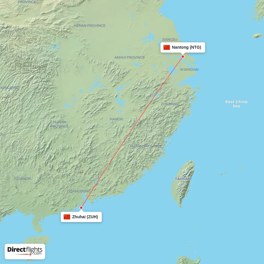 ZUH - NTG route map
