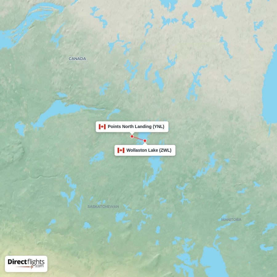 ZWL - YNL route map