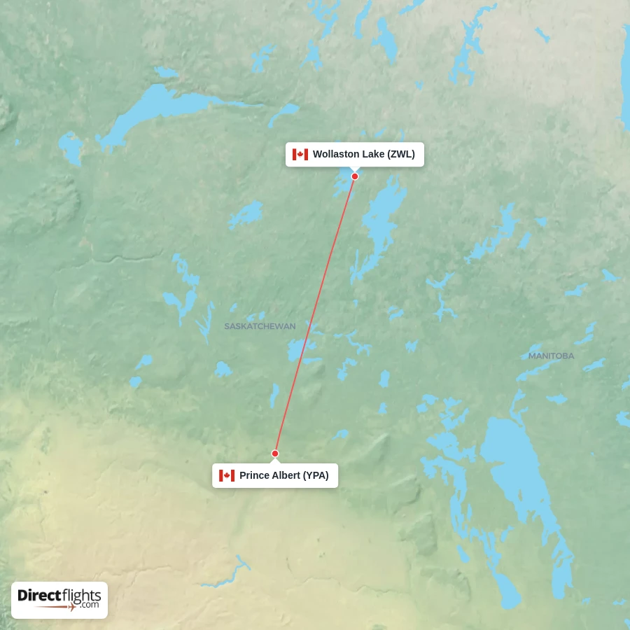 ZWL - YPA route map