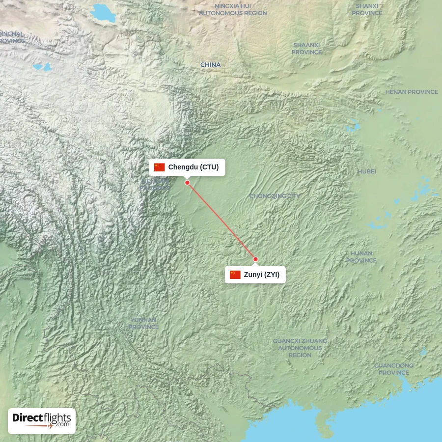 ZYI - CTU route map