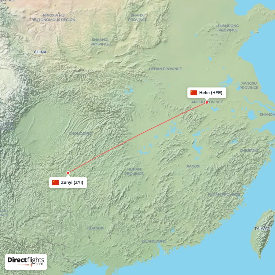 ZYI - HFE route map
