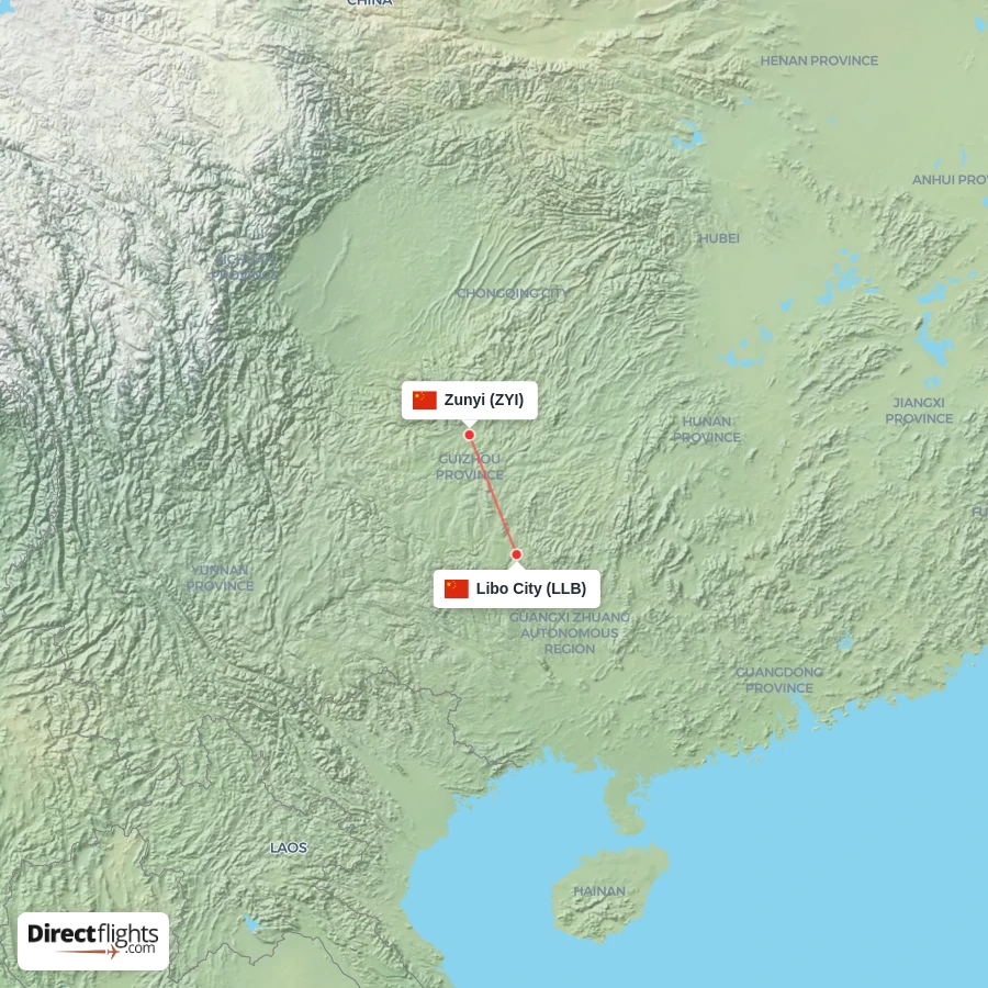 ZYI - LLB route map