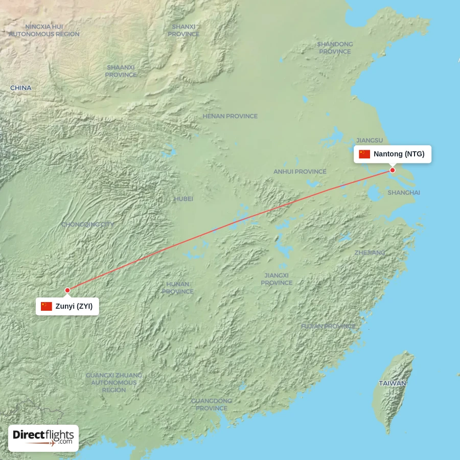 ZYI - NTG route map