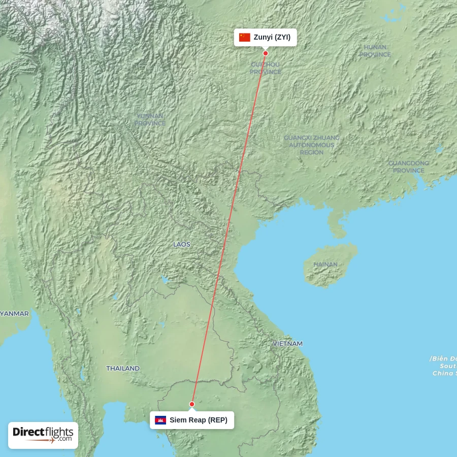 ZYI - REP route map