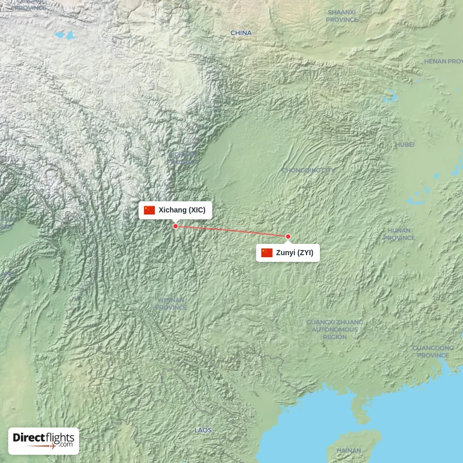 ZYI - XIC route map