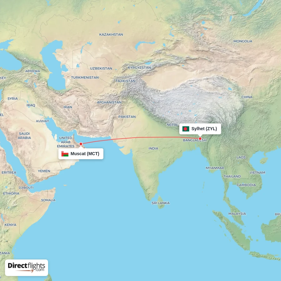 ZYL - MCT route map